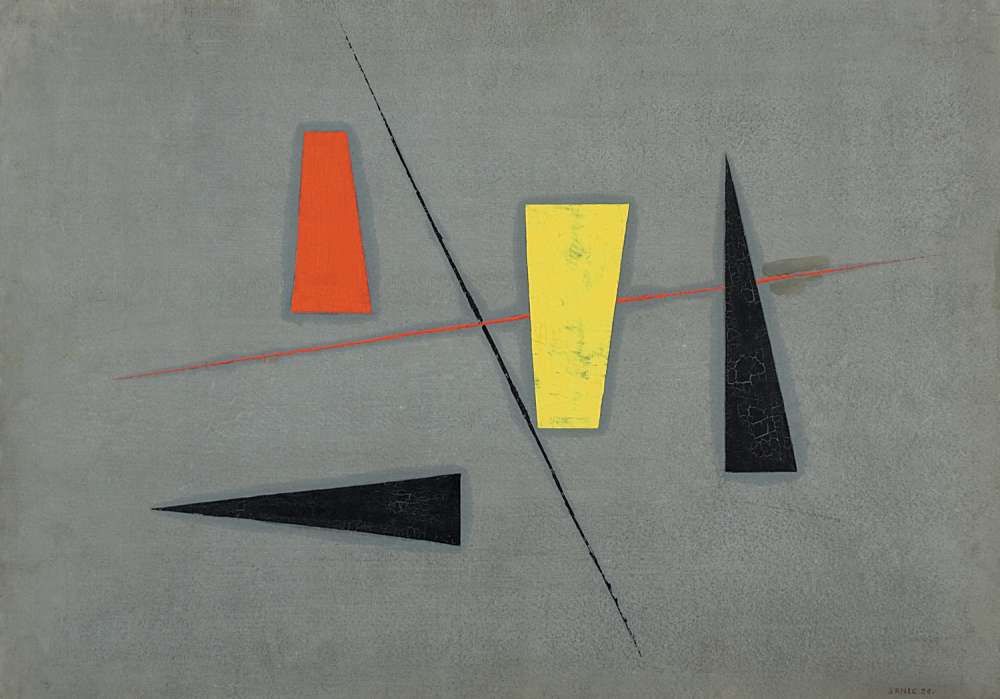 Aleksandar Srnec, KA-19, oil on cardbord, 480 x 675 mm, 1956