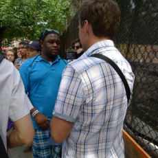 Theo Edmonds conducting interview